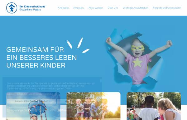 Vorschau von www.kinderschutzbund-passau.de, Deutscher Kinderschutzbund, Ortsverband Passau e.V.