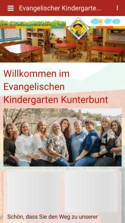 Vorschau der mobilen Webseite www.evangelischer-kiga-passau.de, Evangelischer Kindergarten Passau