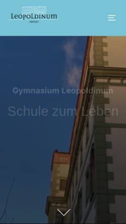 Vorschau der mobilen Webseite www.leopoldinum-passau.de, Gymnasium Leopoldinum