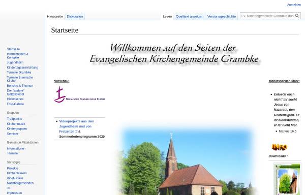 Vorschau von kirche-grambke.de, Ev. Kirchengemeinde Grambke