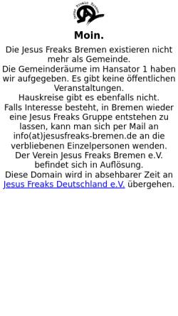 Vorschau der mobilen Webseite www.jesusfreaks-bremen.de, Jesus Freaks Bremen