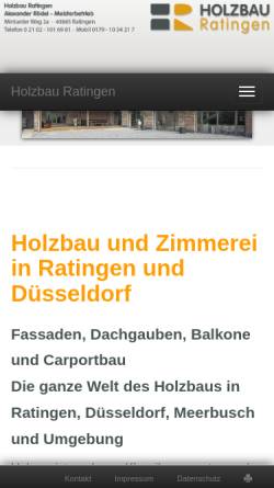 Vorschau der mobilen Webseite www.holzbau-duesseldorf.de, Düsseldorfer Holzbau GmbH