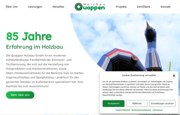 Vorschau von www.quappen-holzbau.de, Quappen Holzbau GmbH & Co. KG