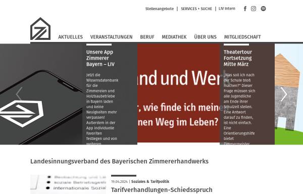 Vorschau von www.zimmerer-bayern.com, Das Zimmerer-Portal