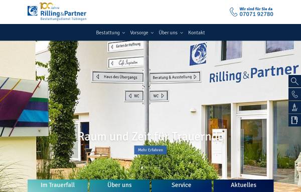 Vorschau von www.rilling-und-partner.de, Bestattungsdienst Rilling und Partner