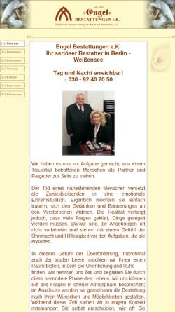 Vorschau der mobilen Webseite www.engel-bestattungen.de, Engel Bestattungen e. K.