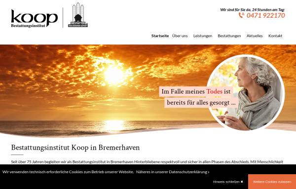 Vorschau von www.koop-bestattungen.de, Koop Bestattungen