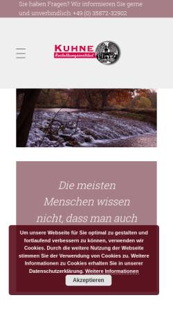 Vorschau der mobilen Webseite bestattung-kuhne.de, Kuhne Bestattungsinstitut