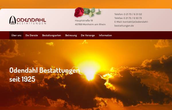Vorschau von www.odendahl-bestattungen.de, Odendahl-Bestattungen