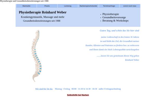 Vorschau von www.physiotherapie-weber.de, Physiotherapie Reinhard Weber