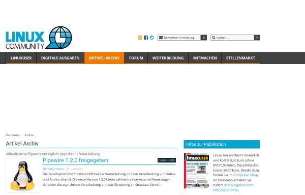 Vorschau von www.linux-community.de, Wird sich Curl durchsetzen?
