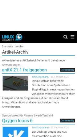 Vorschau der mobilen Webseite www.linux-community.de, Wird sich Curl durchsetzen?