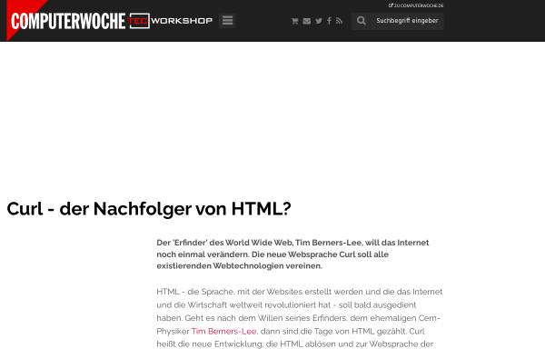 Vorschau von www.tecchannel.de, Curl - der Nachfolger von HTML?