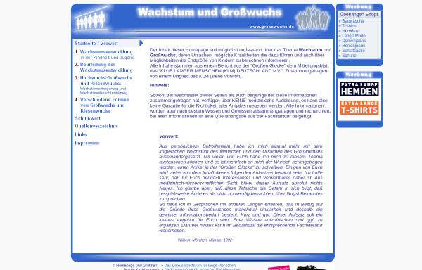 Vorschau von www.grosswuchs.de, Wachstum und Großwuchs