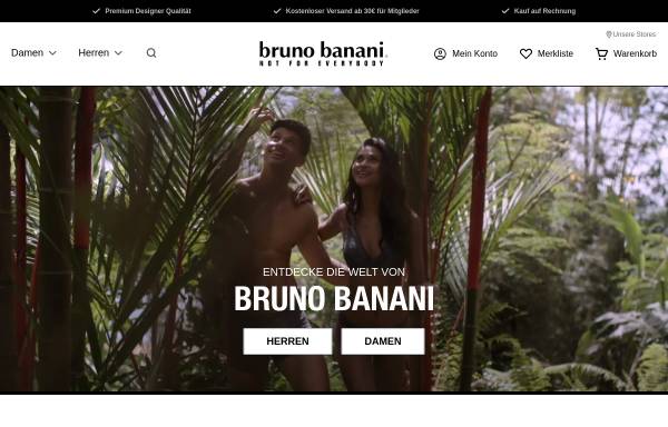 Vorschau von www.brunobanani.de, Bruno Banani