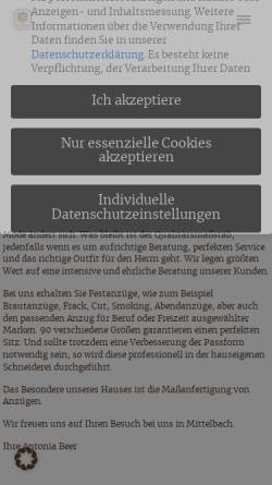 Vorschau der mobilen Webseite www.schneiderei-tatusch.de, K. Tatusch, Herrenmoden