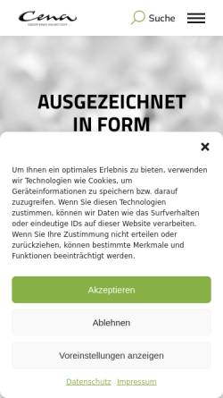 Vorschau der mobilen Webseite www.cena.de, Cena GmbH