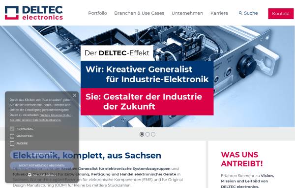 Vorschau von www.deltec.de, Deltec Electronic GmbH