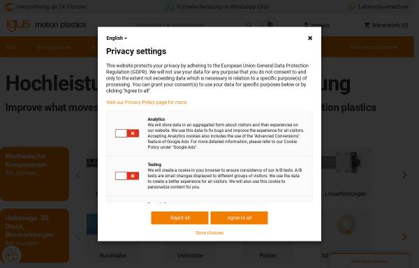 Vorschau von www.igus.de, Igus GmbH