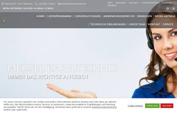 Vorschau von www.meusel-kabeltechnik.de, Meusel Kabeltechnik GmbH