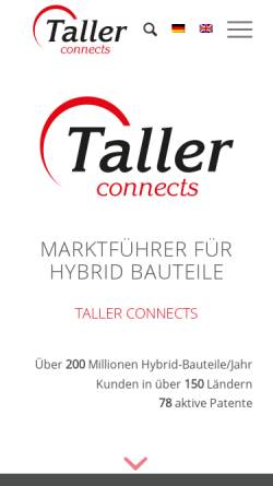 Vorschau der mobilen Webseite www.taller.de, Taller Connects GmbH