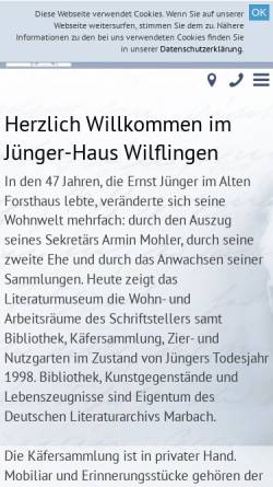 Vorschau der mobilen Webseite juenger-haus.de, Jünger-Haus