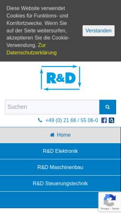 Vorschau der mobilen Webseite rud-steuerungstechnik.de, R&D Steuerungstechnik GmbH & Co. KG