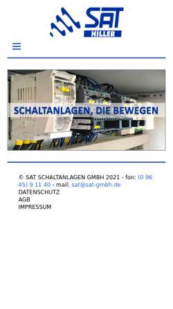 Vorschau der mobilen Webseite www.sat-gmbh.de, SAT Schaltanlagen Tremmersdorf GmbH