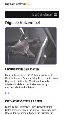 Vorschau der mobilen Webseite www.digitale-katzenfibel.de, Digitale Katzenfibel