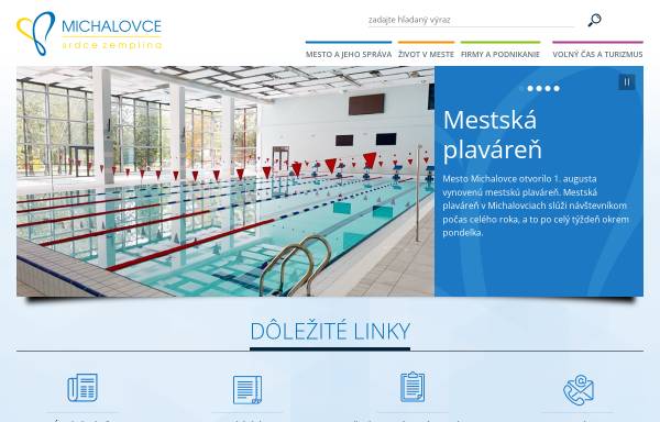 Vorschau von www.michalovce.sk, Michalovce