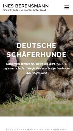 Vorschau der mobilen Webseite www.berensmann.de, Vom Adlershofer Wald