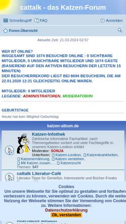 Vorschau der mobilen Webseite www.katzen-album.de, Katzen-Album