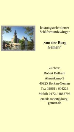 Vorschau der mobilen Webseite www.burg-gemen.de, Von der Burg Gemen