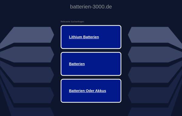 Vorschau von www.batterien-3000.de, Batterien-3000, Inh. Matthias Schwarz