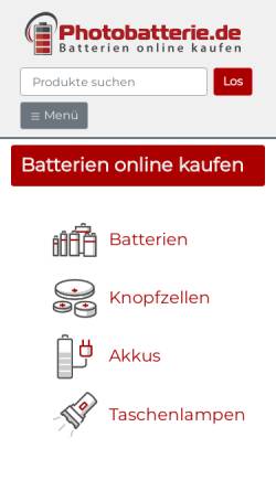 Vorschau der mobilen Webseite www.photobatterie.de, Photobatterie, Joachim Heine