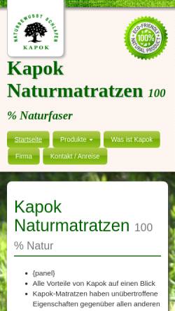 Vorschau der mobilen Webseite www.kapok.at, Heinrich Buhl