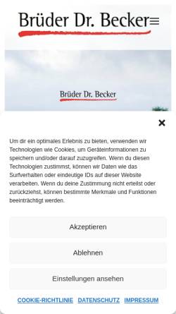 Vorschau der mobilen Webseite www.brueder-dr-becker.de, Dr. Becker, Weingut Brüder