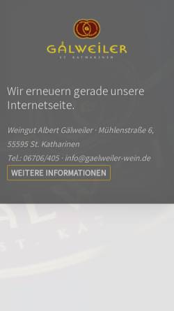 Vorschau der mobilen Webseite www.gaelweiler-wein.de, Gälweiler, Weingut Albert