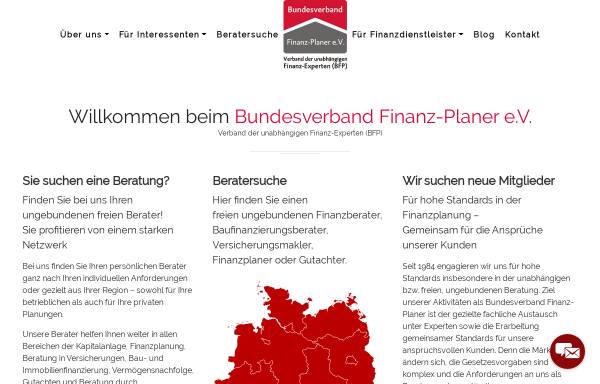 Vorschau von www.bundesverband-finanzplaner.de, Bundesverband Finanz-Planer e.V. - Verband der unabhängigen Finanz-Experten (BFP)