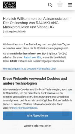 Vorschau der mobilen Webseite www.raumklang.de, Raumklang