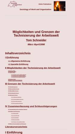 Vorschau der mobilen Webseite socio.ch, Tom Schneider: Technisierung der Arbeitswelt
