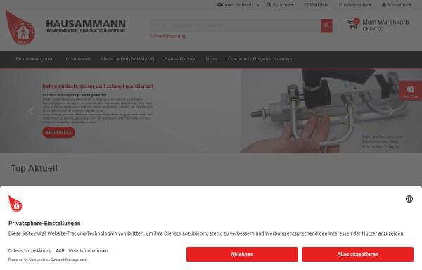 Vorschau von www.hausammann.com, Ernst Hausammann & Co. AG