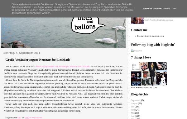 Vorschau von beesandballons.blogspot.com, BeesandBallons