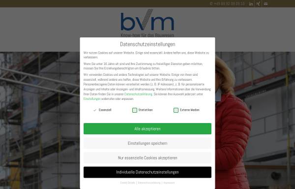 Vorschau von www.bvm-seminare.de, BVM Bauvertragsmanagement GmbH