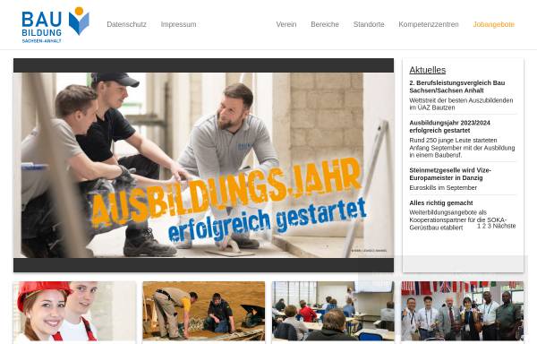 Vorschau von www.bauausbildung.de, Verein zur Berufsförderung der Bauindustrie in Sachsen-Anhalt e.V.