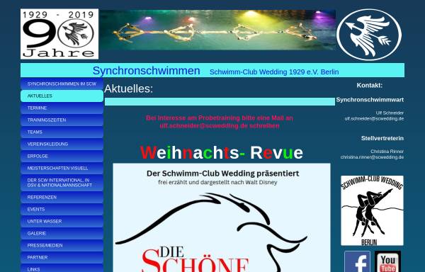 Vorschau von www.synchronschwimmen-berlin.de, Synchronschwimmen Berlin