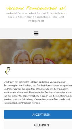 Vorschau der mobilen Webseite www.dhg-vffm.de, Die Deutsche Hausfrauengewerkschaft e.V. [DHG]