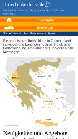 Vorschau der mobilen Webseite www.griechenlandreise.de, Griechenlandreise.de