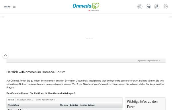 Vorschau von www.onmeda.de, Ernährungsforum bei Onmeda