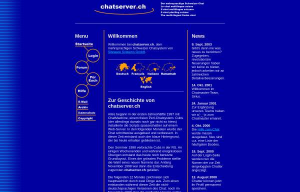 Vorschau von www.chatserver.ch, Chatserver.ch